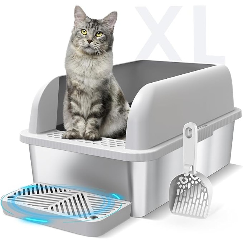 Stainless Litter Box Supplier - New Arrival Steel With Lid