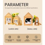 Pet Urn Manufacturer - Wood Bamboo House-Shaped Photo Frame