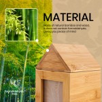 Pet Urn Manufacturer - Wood Bamboo House-Shaped Photo Frame