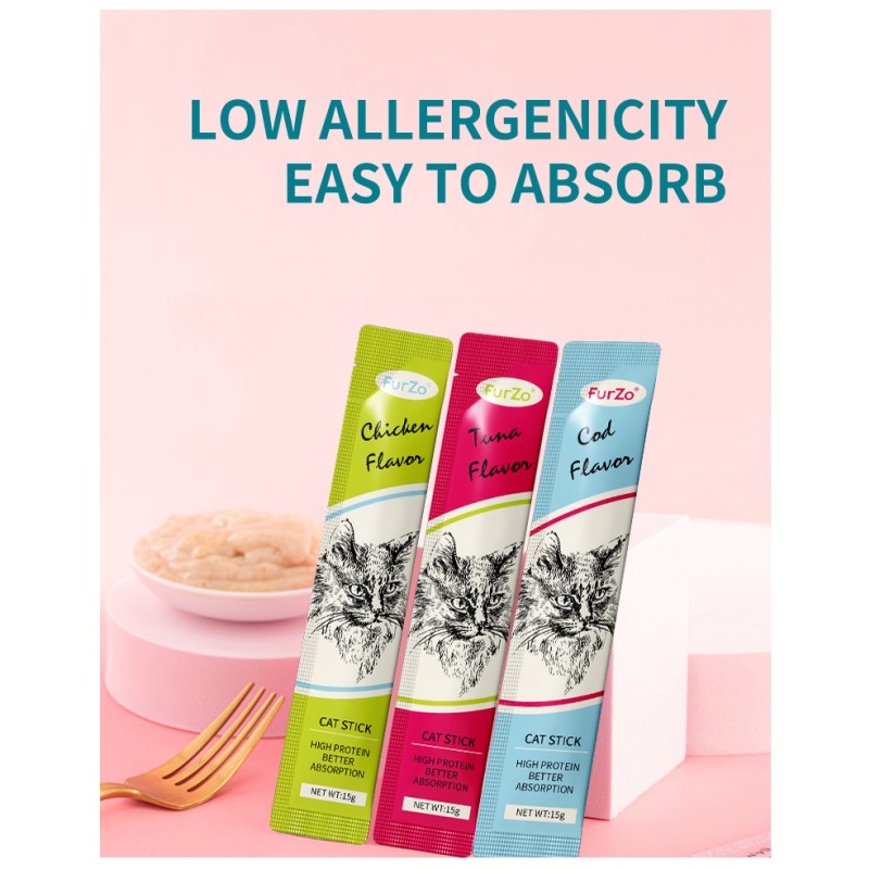 Cat Snacks Supplier - High Quality 15g Salmon-Flavored Strips