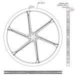 Disc Brake Wheel Supplier - 28MM Wide Road Carbon Gravel 6 Spoke