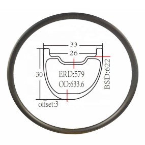 Carbon Bike Rim Supplier - Full Carbon Fiber Light Offset MTB 29