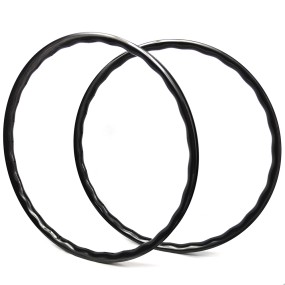 MTB Carbon Rim Manufacturer - Wavy 29er Asymmetric 28H Carbon Wheels