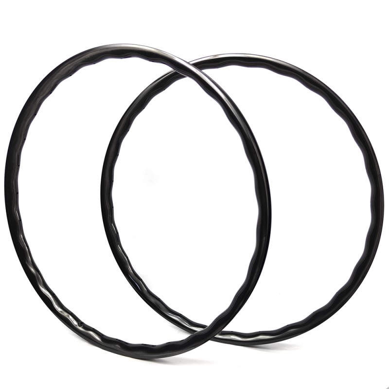 MTB Carbon Rim Manufacturer - Wavy 29er Asymmetric 28H Carbon Wheels
