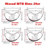 MTB Carbon Rim Manufacturer - Wavy 29er Asymmetric 28H Carbon Wheels