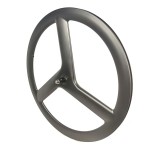 Carbon Tri Spoke Factory - 23MM Width Clincher Fixed Gear 3 Spoke