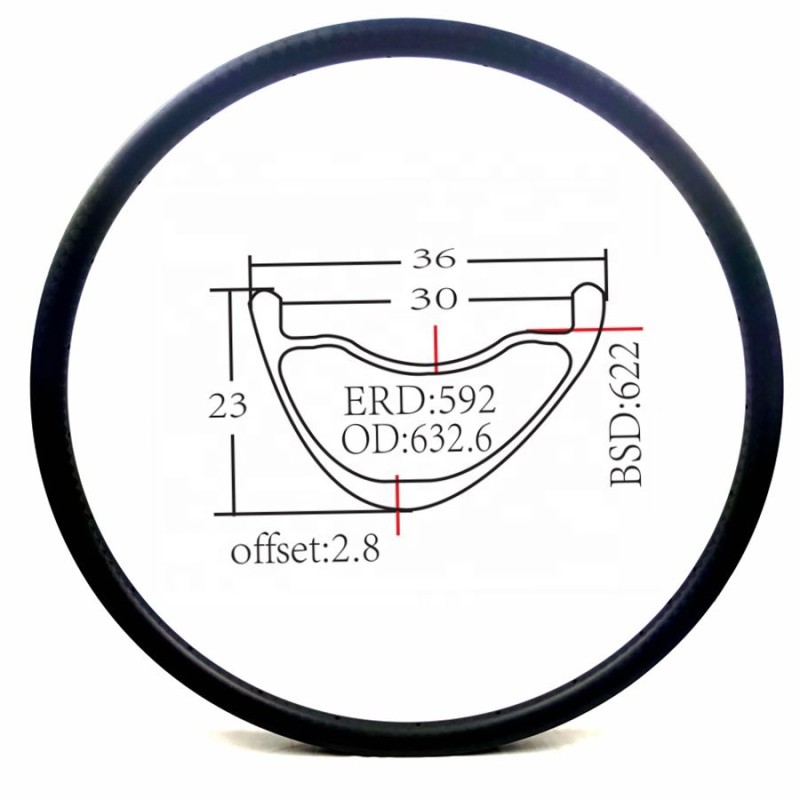 Carbon MTB Rim Factory - Internal 30mm Width 27.5 Wheel Set