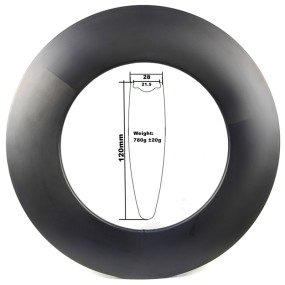 可定制场地碳纤维轮圈 - 700C 28mm宽120mm深碟刹代工厂家