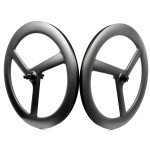 Carbon Wheelset Factory - Full 700C 3 Spoke 58mm Tubular Tubeless