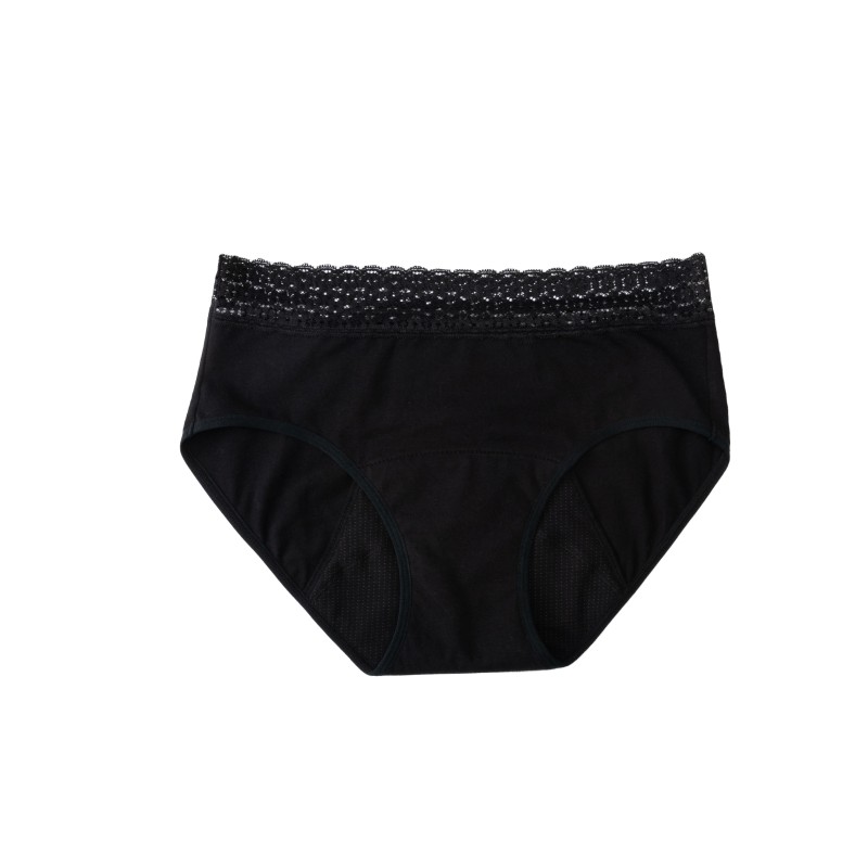 Menstrual Panties Manufacturer - Lace Waistband Organic Cotton