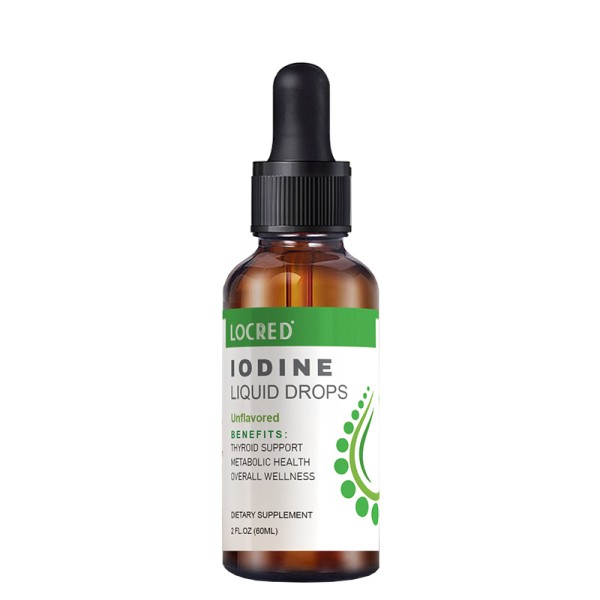 Customizable Private Brand Iodine Supplement Drops Herbal Extract in Bottle Packaging