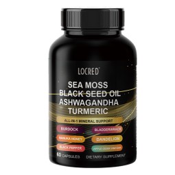 Hot Selling Ashwagandha Ginger Capsules with Raw Sea Moss Black Seed Oil Dosage in Powder Form for Adults-Not for Pregnant Women