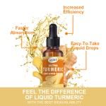 Wholesale OEM/ODM Customizable Nano Liquid Turmeric Curcumin Drops Turmeric Root Extract Supplement with Customizable Labels