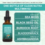 High Quality Vegan Sea Moss Liquid Drops Raw Immunity Booster Supplement for Adults Supports Joint Digestive Health Oral Liquid