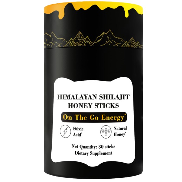 Shilajit Honey Sticks 30 Sticks Pure Himalayan Resin With High Potency Herbal Blend for Energy Boost & Immune Support