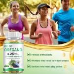 High-Concentrated Oil of Oregano Black Seed Oil Supplement Non-GMO Immune Health Booster for Adults with Carvacrol Thymoquinone