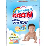 婴儿纸尿裤厂家 - GOO.N M号裤式60片维他命E