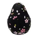 玩偶生产厂家 - 姬达摩樱花图案黑色版