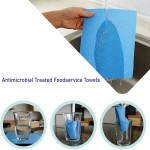 厨房毛巾工厂-超纤蓝色茶巾台面洗涤