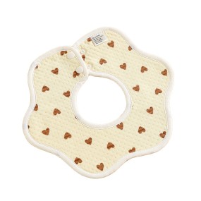 Drool Bibs Manufacturer - Cotton Knitted Waterproof Petal Design