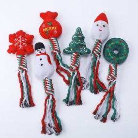 狗咀嚼玩具生产厂家 - 棉绳洁牙圣诞