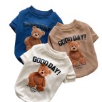 宠物连帽衫生产厂家 - 熊款两腿绒布保暖棉