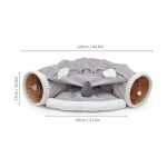 猫隧道厂家 - 2合1清新棕色窝半开放