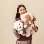 毛绒狗枕头厂家 - 可定制笑脸碎布熊