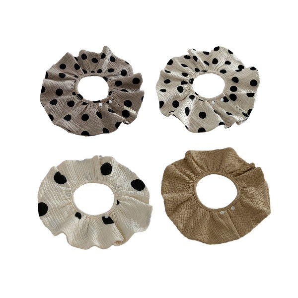 婴儿围兜厂家 - 360度4层棉纱防吐