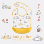 婴儿围兜厂家 - 防水卡通可拆卸免洗