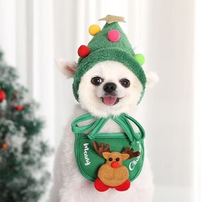 Pet Hat Set Factory - Christmas Style Cotton Costume
