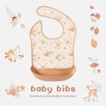 婴儿围兜厂家 - 防水卡通可拆卸免洗