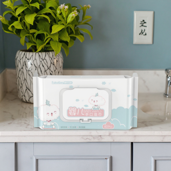 婴儿湿巾生产厂家-批发可定制印花无香软水