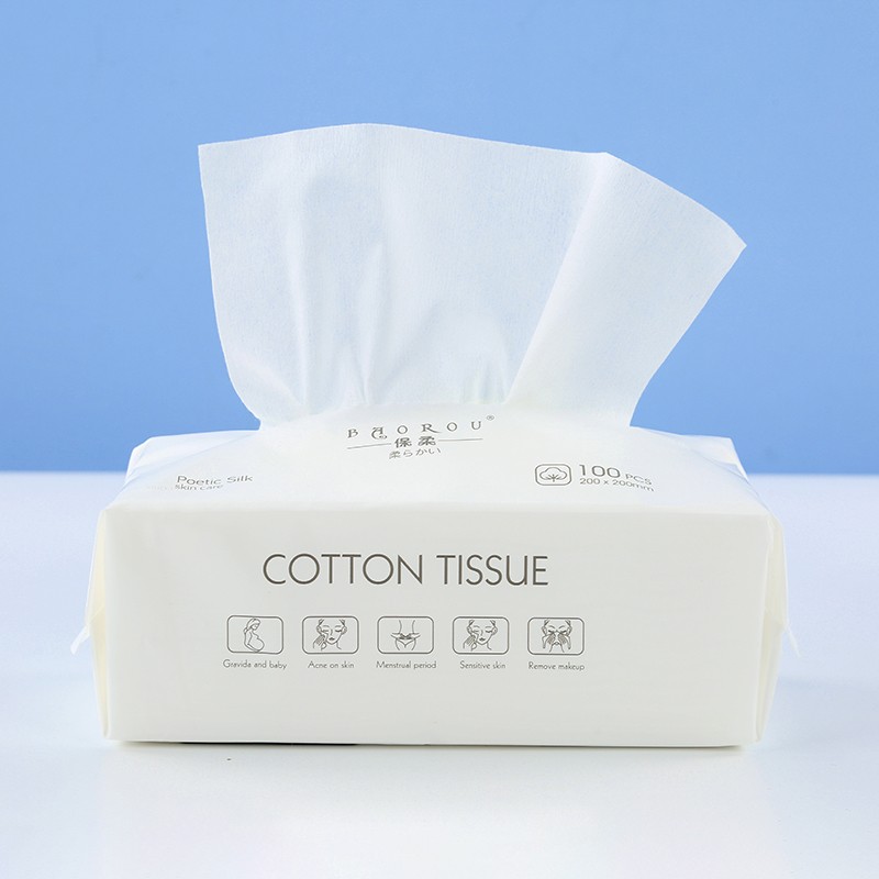 面巾纸生产厂家-宝柔50克湿干两用纯棉面巾