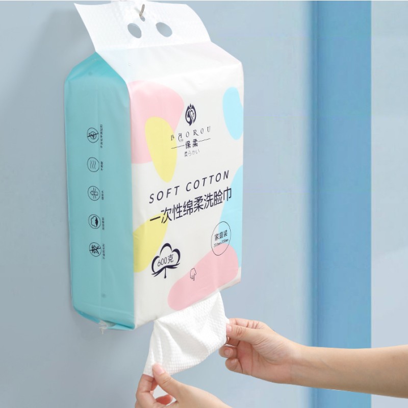 洁面巾生产厂家-600克一次性加厚加大挂抽