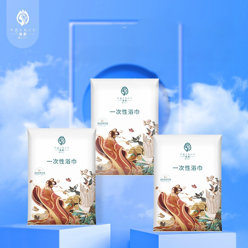 SPA毛巾工厂-快干木浆一次性湿发手浴面巾