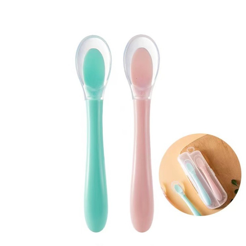 Baby Silicone Spoon Factory - Two Color Soft Feeding