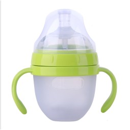 硅胶奶瓶厂家 - 手柄防胀气新生儿