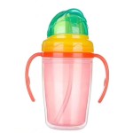 婴儿饮水杯生产厂家 - 5色240ml双层