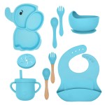 婴儿餐具套装生产厂家 - 食品级硅胶分格