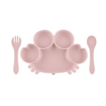 婴儿餐具套装厂家 - 可爱硅胶防摔