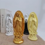 Bronze Statue Factory - Golden Virgin Mary Religious Sculpture