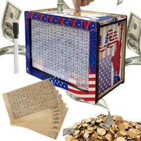 存钱罐生产厂家-木制现金存储盒带计数器