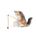 Cat Figurine Supplier - Artistic Fishing Cat Garden Decor