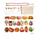 教育玩具生产厂家 - 安全木质毛毛虫绳游戏