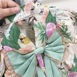 亚麻套装生产厂家 - 女孩春夏西部背带