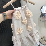 女孩连衣裙厂家 - 夏季蝴蝶结裙背西部