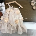 女孩连衣裙厂家 - 夏季蝴蝶结裙背西部