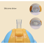 婴儿吸管杯厂家 - 280ml硅胶吸管带手柄