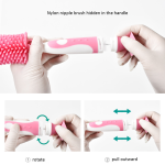 婴儿奶瓶刷生产厂家 - 环保硅胶长柄